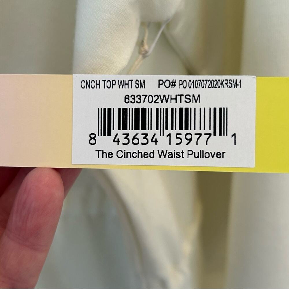 Summersalt French Terry Cinched Waist White Pullover Size Small - Picture 7 of 10